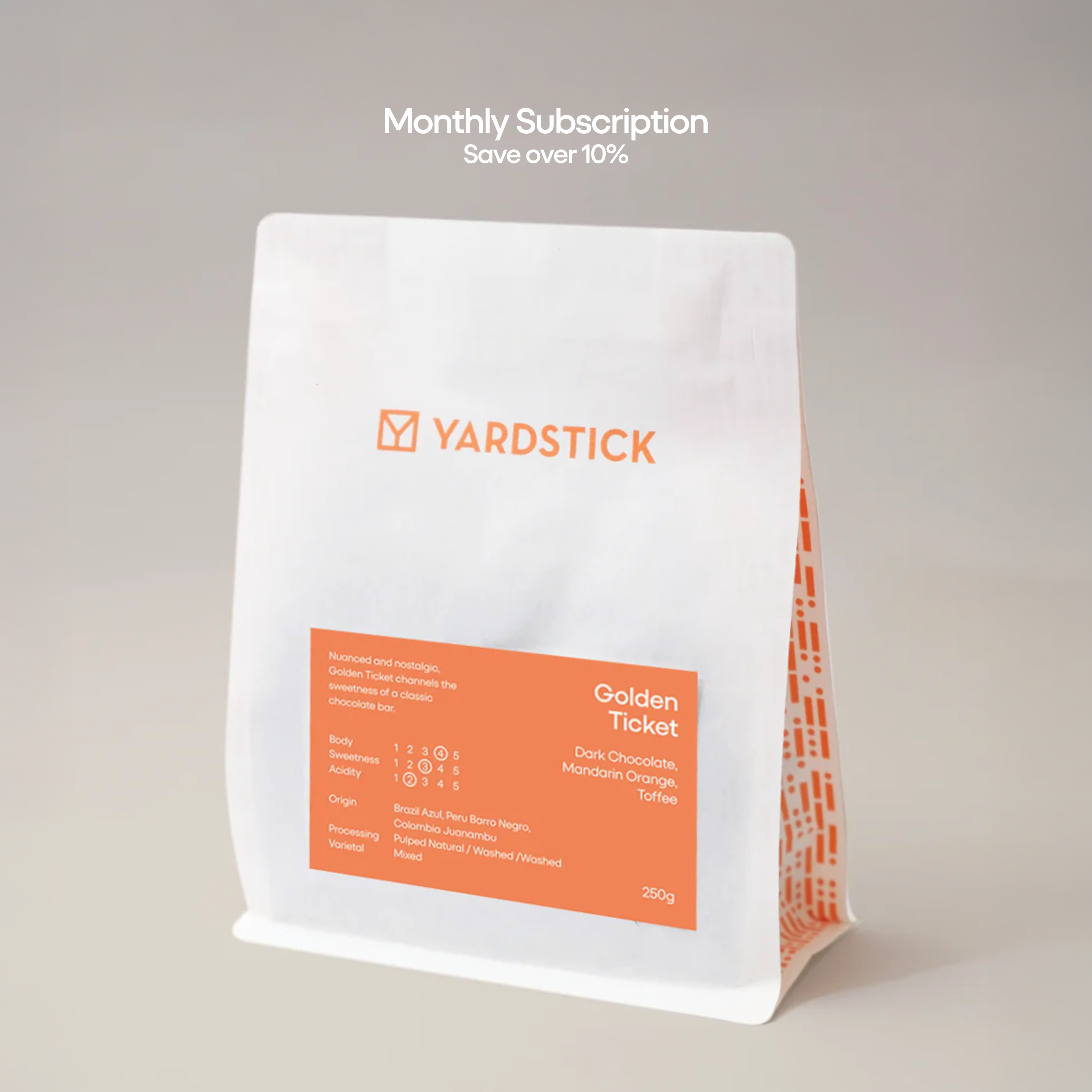 Monthly Subscription : Golden Ticket (250g x 2 bags or 1kg x 1 bag)